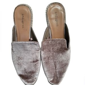 Womens Indigord suede like slides